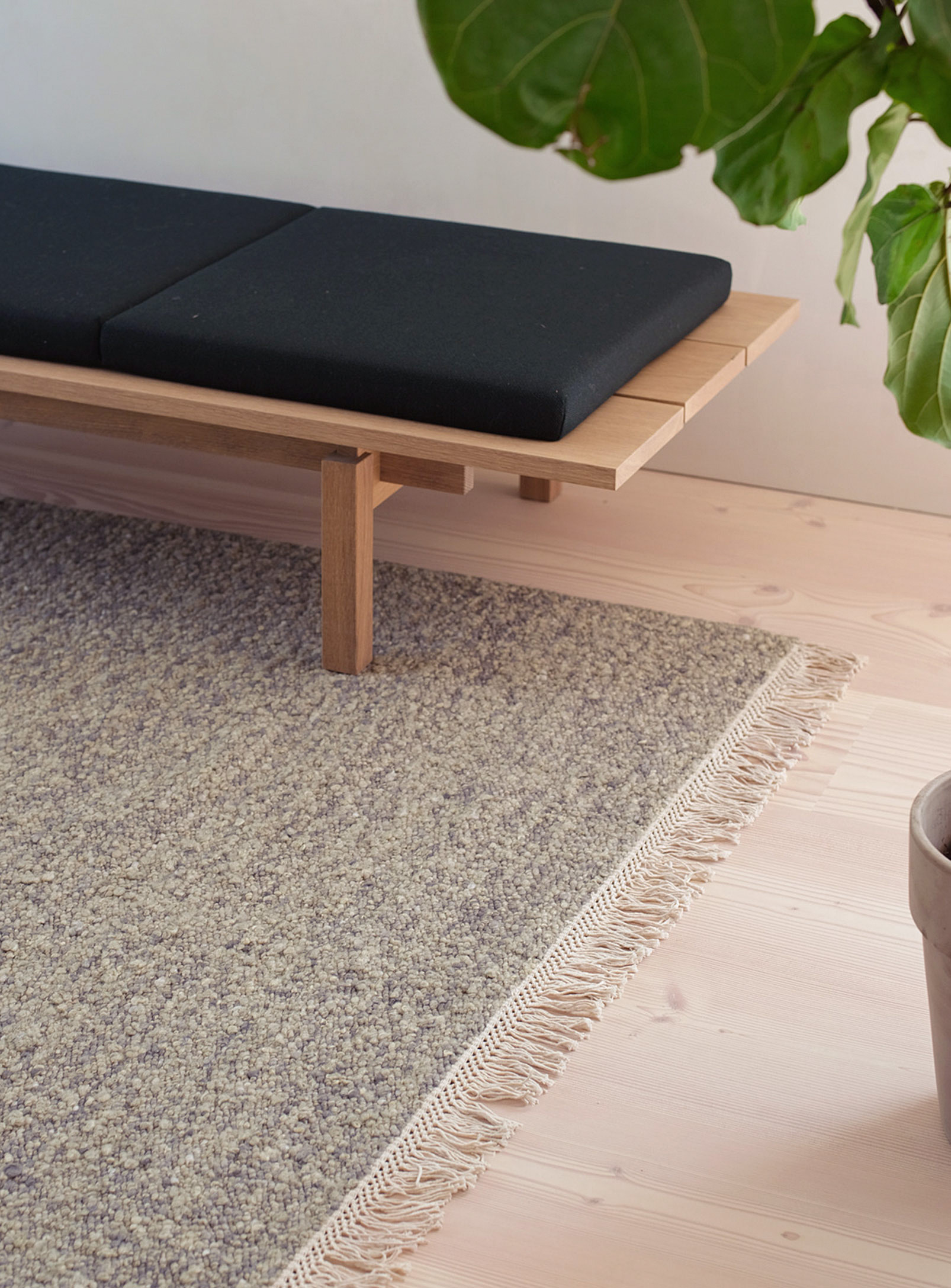 Mark Krebs - Heathered green artisanal rug See available sizes