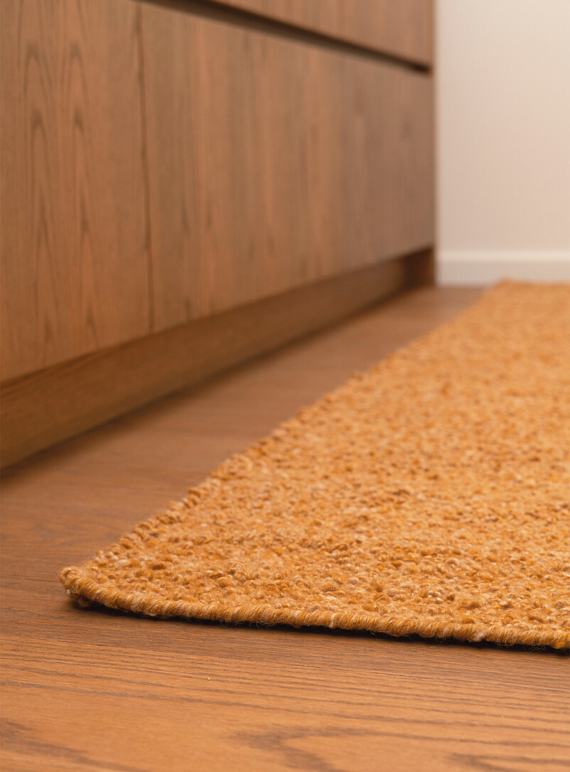 Pearl grey bouclé artisanal rug See available sizes product image (primary)