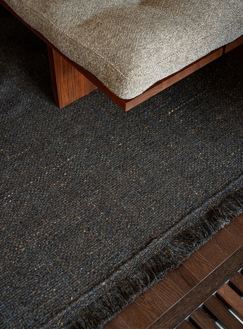 Speckled basket-weave handmade rug See available sizes product image 3