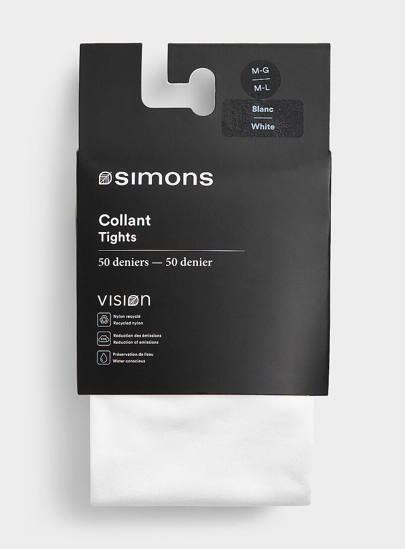 Simons: Le collant uni nylon recycl&eacute; 50 deniers - Semi-opaque Charbon pour femme