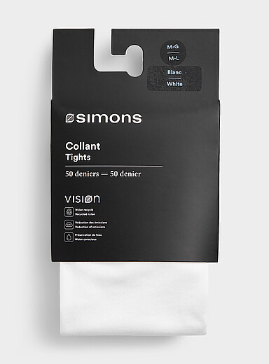 Simons: Le collant uni nylon recycl&eacute; 50 deniers - Semi-opaque Saumon - Corail pour femme