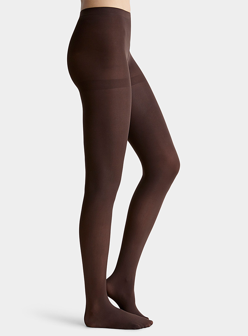 Simons: Le collant uni nylon recycl&eacute; 50 deniers - Semi-opaque Charbon pour femme