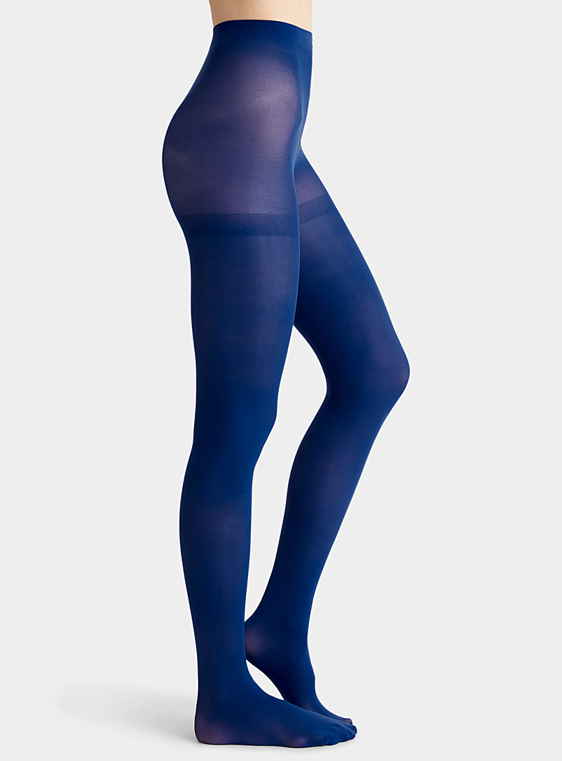 Solid colour recycled nylon tights, Simons