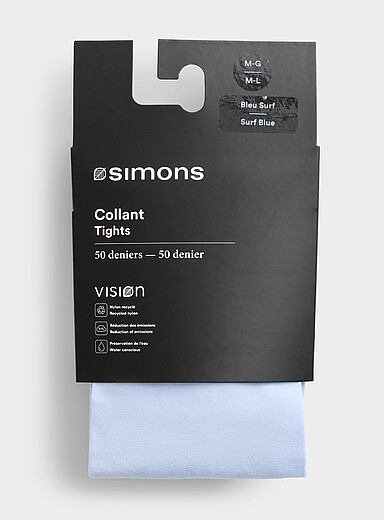 Simons: Le collant uni nylon recycl&eacute; 50 deniers - Semi-opaque Saumon - Corail pour femme