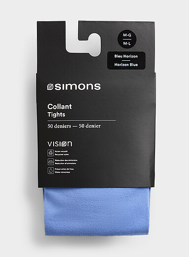 Simons: Le collant uni nylon recycl&eacute; 50 deniers - Semi-opaque Saumon - Corail pour femme