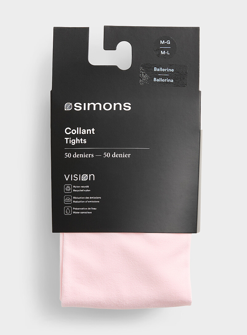 Simons: Le collant uni nylon recycl&eacute; 50 deniers - Semi-opaque Charbon pour femme