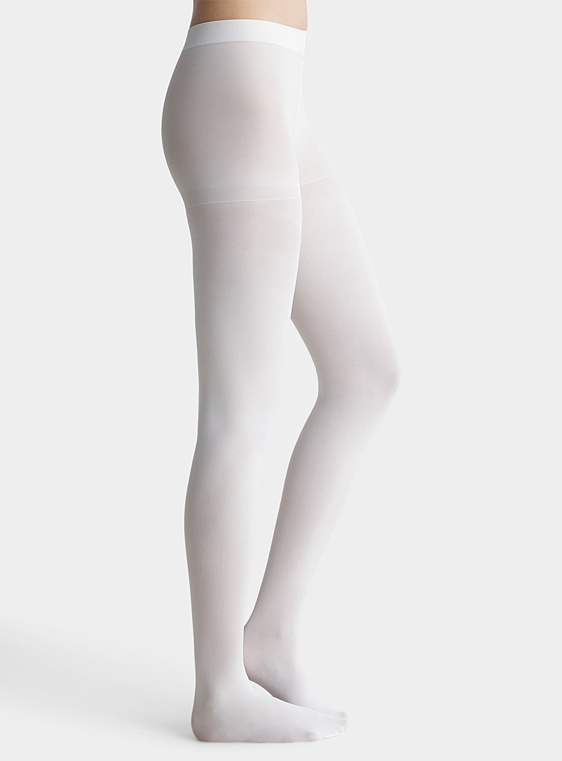 Recycled Nylon Essential Plain Tights in Black