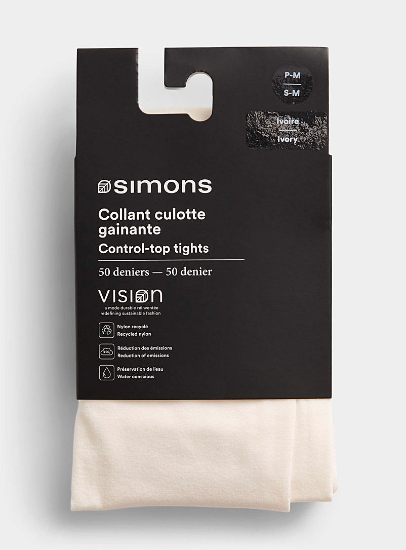 Simons: Le collant uni maintien int&eacute;gr&eacute; 50 deniers - Semi-opaque Noir pour femme