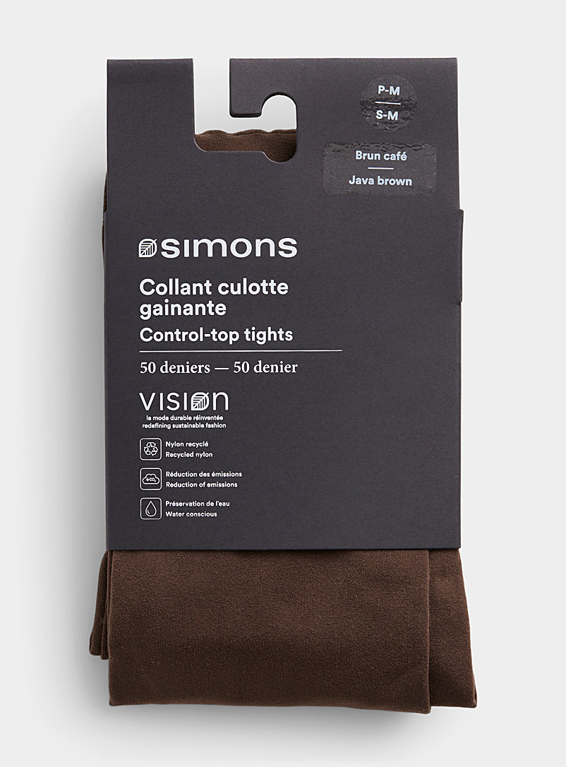 Simons: Le collant uni maintien int&eacute;gr&eacute; 50 deniers - Semi-opaque Noir pour femme