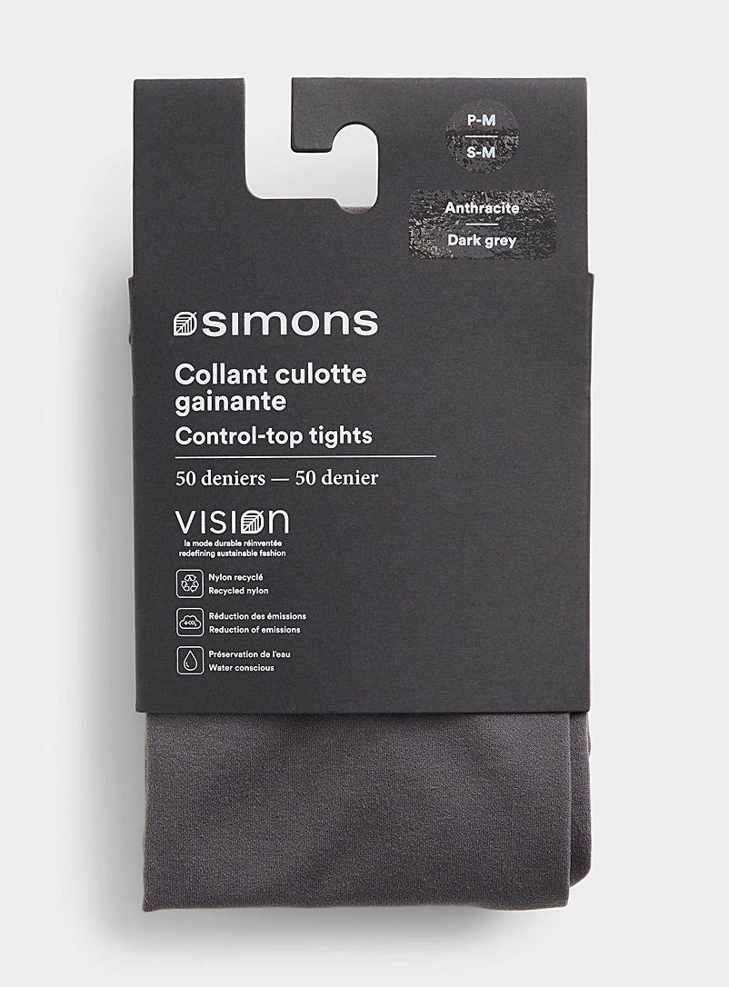 Simons: Le collant uni maintien int&eacute;gr&eacute; 50 deniers - Semi-opaque Noir pour femme