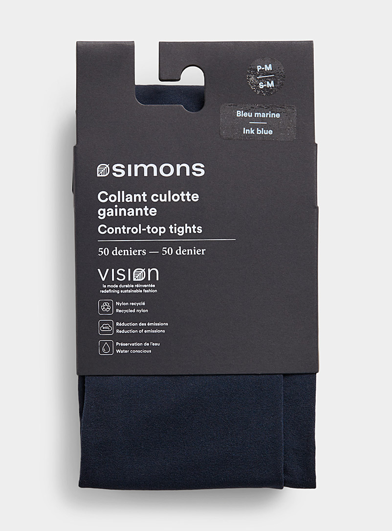 Simons: Le collant uni maintien int&eacute;gr&eacute; 50 deniers - Semi-opaque Noir pour femme