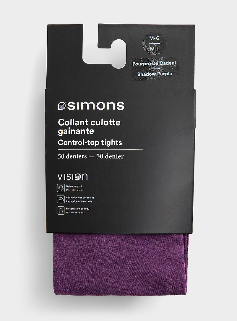 Simons: Le collant uni maintien int&eacute;gr&eacute; 50 deniers - Semi-opaque Noir pour femme
