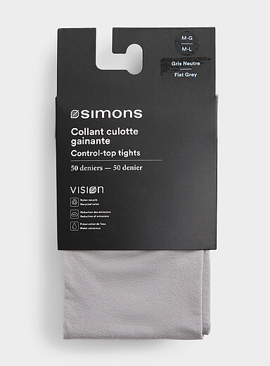 Simons: Le collant uni maintien int&eacute;gr&eacute; 50 deniers - Semi-opaque Gris clair pour femme