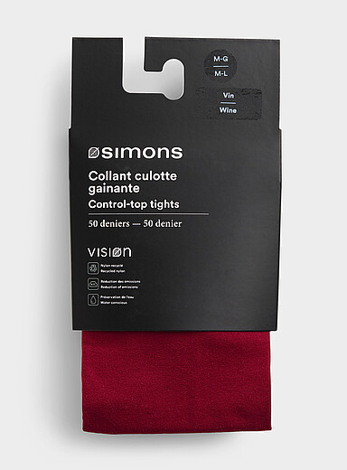Simons: Le collant uni maintien int&eacute;gr&eacute; 50 deniers - Semi-opaque Saumon - Corail pour femme