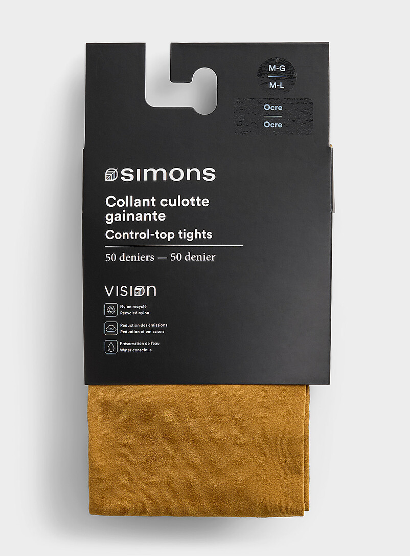 Simons: Le collant uni maintien int&eacute;gr&eacute; 50 deniers - Semi-opaque Noir pour femme