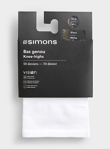 Simons: Le bas genou opaque uni Rose p&ecirc;che pour femme