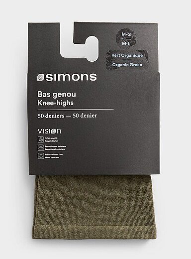Simons: Le bas genou opaque uni Rose p&ecirc;che pour femme