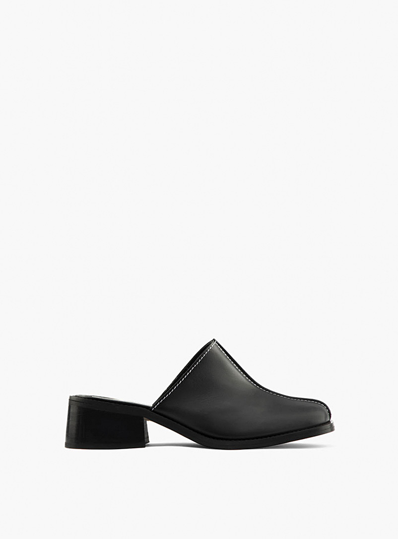 Maguire Black Safara topstitched heeled mules Women for error