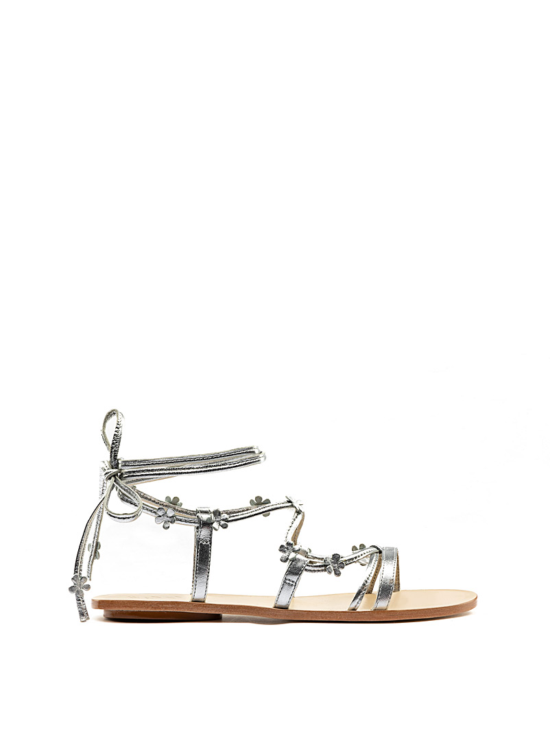 Maguire Silver Londrina flowers and multi-strap laced sandals Women for error