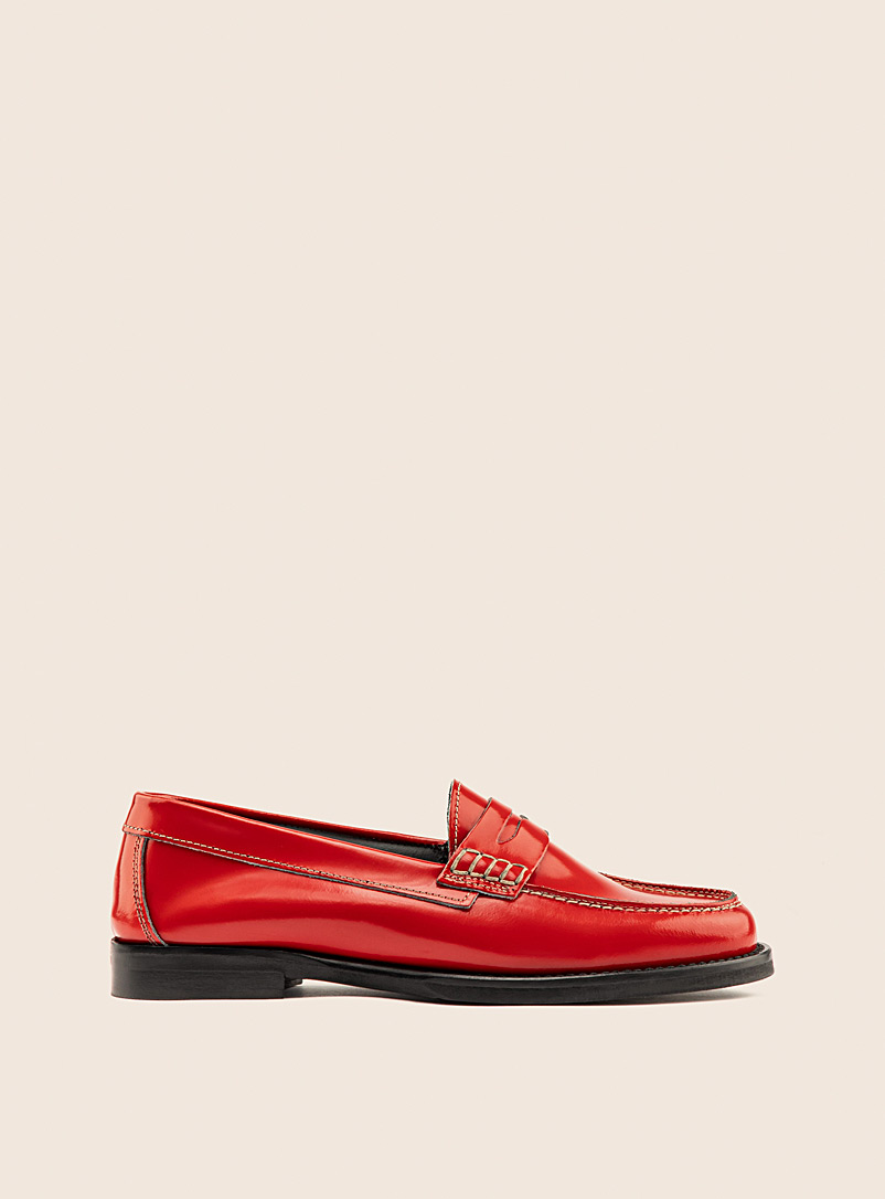 Maguire Red Napoli leather penny loafers Women for error