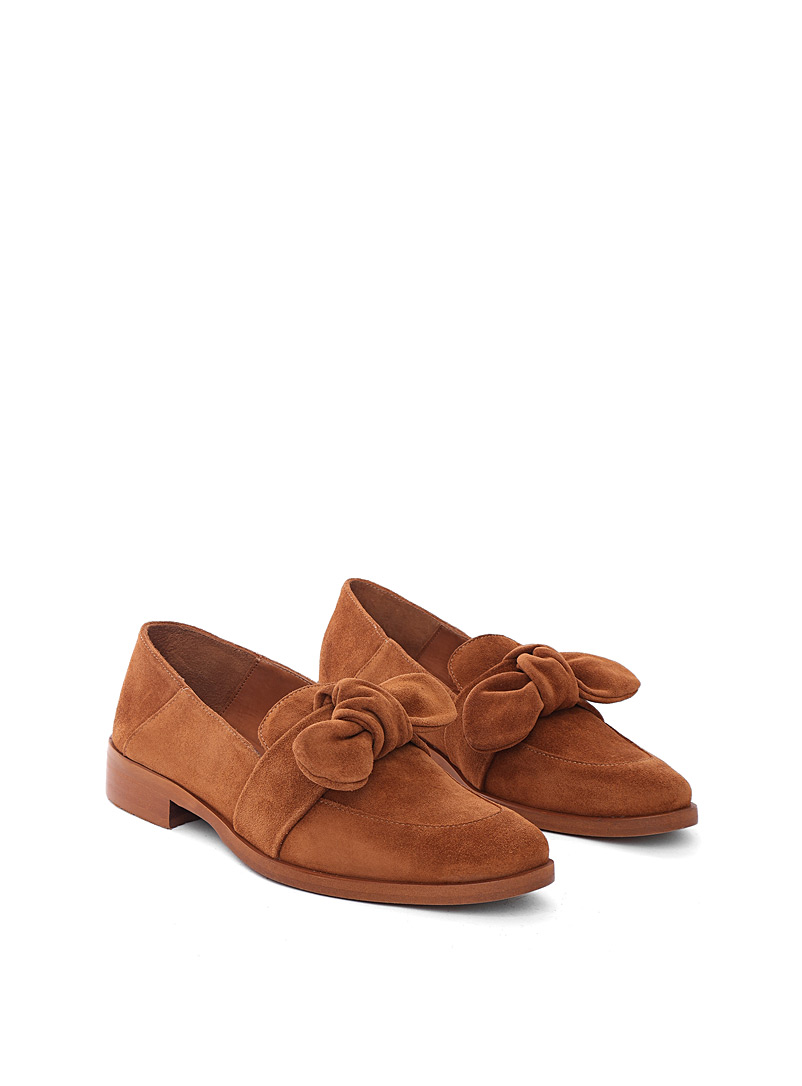 Maguire Brown Valencia removable bow suede loafers Women for error