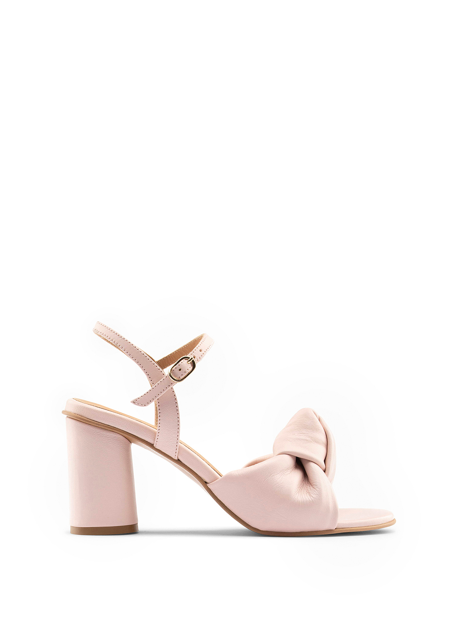 Shop Maguire Noto Block-heel Knotted Sandals Women In Peach