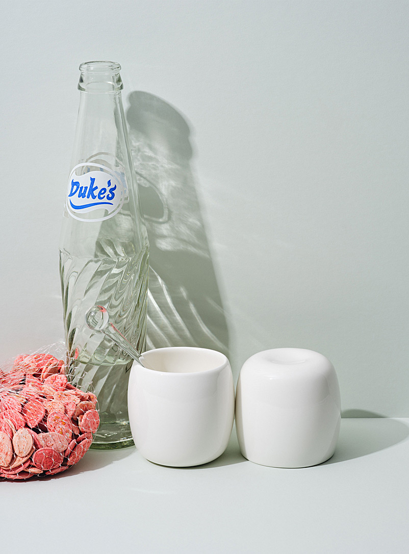 Fors Studio: Les petites tasses en céramique Ensemble de 4 Blanc