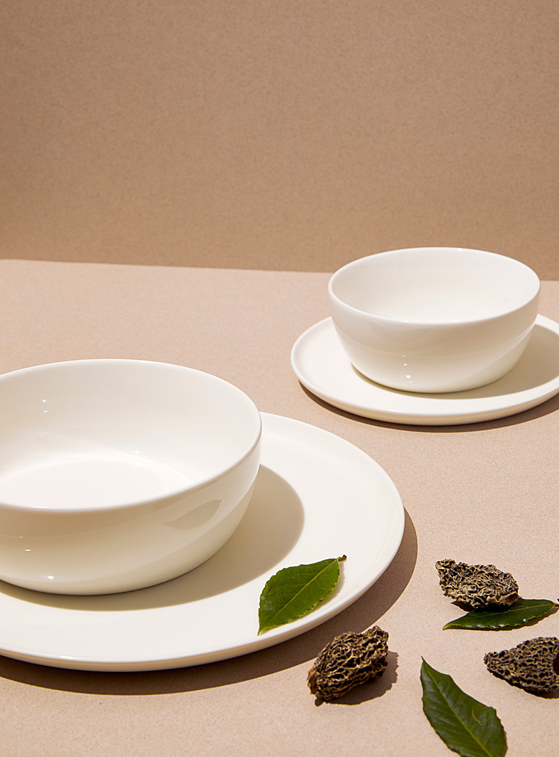Fors Studio White Ceramic dinnerware set 4-piece set