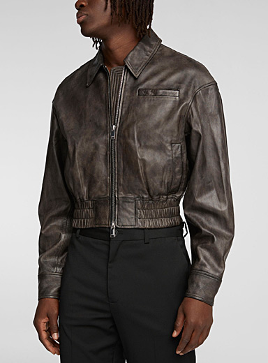 ACNE STUDIOS Distressed Leather Jacket for Men