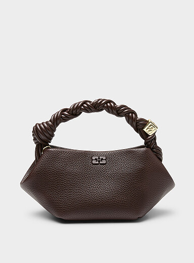 Le sac anse tress&eacute;e Bou Mini brun
