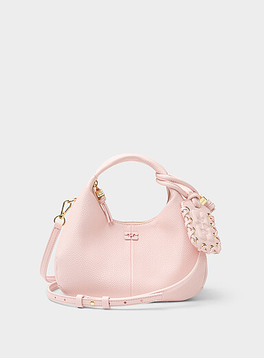 Small light pink pebbled bag