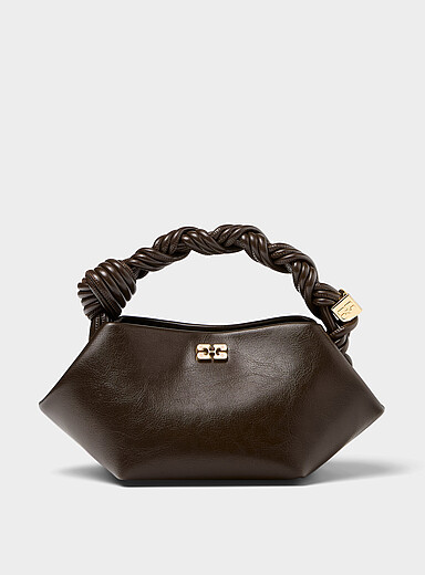 Bou Mini brown braided handle bag
