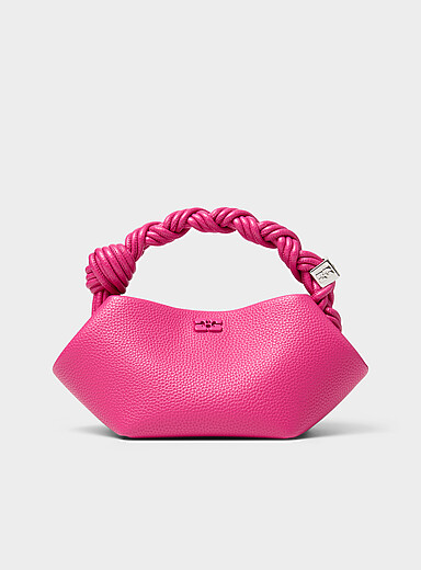 Bou Mini pink braided handle bag