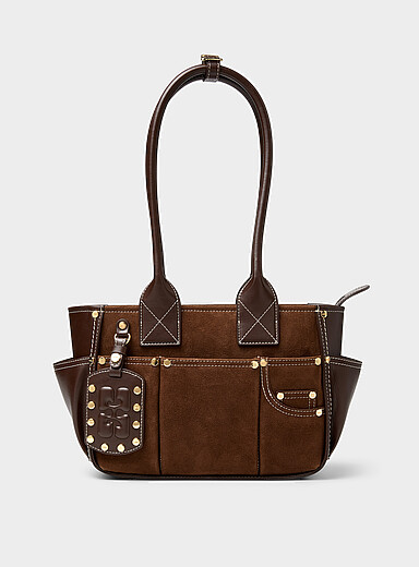 Le sac d'&eacute;paule cuir et su&egrave;de Posy