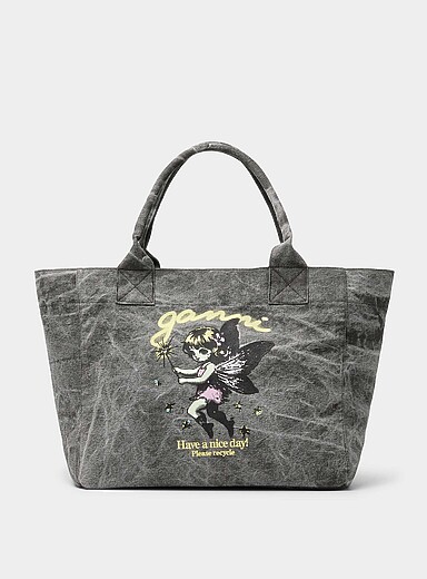 Gothic fairy XXL denim tote