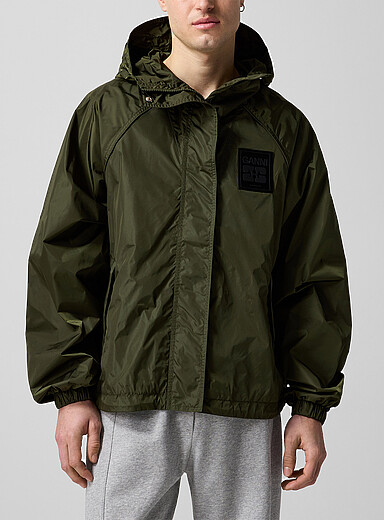 Velvet logo nylon windbreaker
