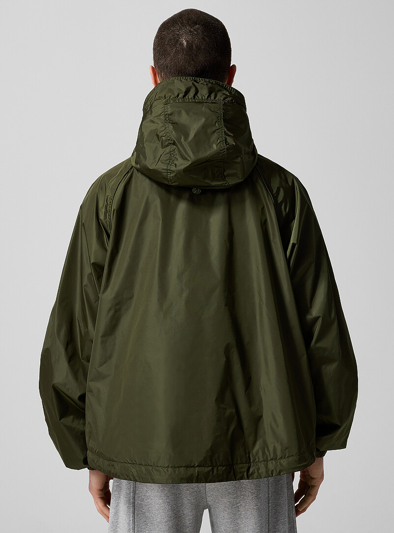Ganni Green Velvet logo nylon windbreaker for men