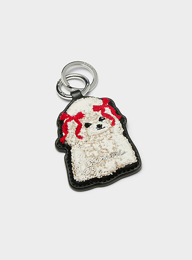Le porte-cl&eacute;s breloque caniche adorable