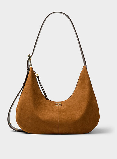 Le sac hobo XL su&egrave;de anse ceintur&eacute;e