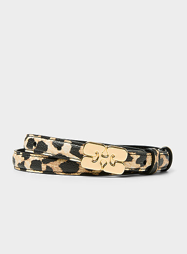 La fine ceinture grenu l&eacute;opard Kat