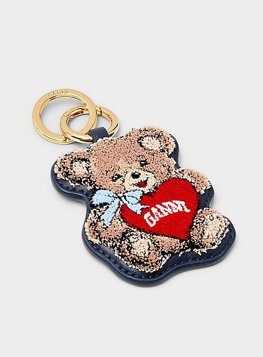 Le porte-cl&eacute;s breloque ourson coeur
