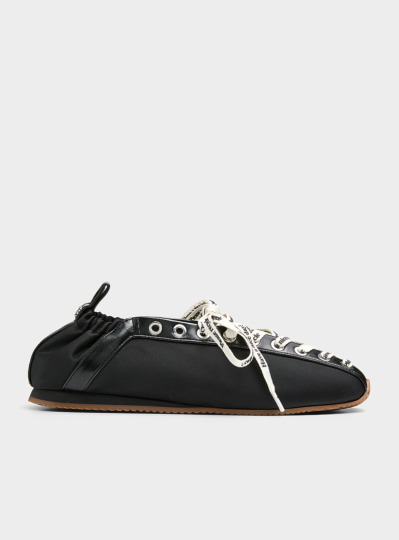 Ganni Black Message lacing sporty ballet flats Women for women