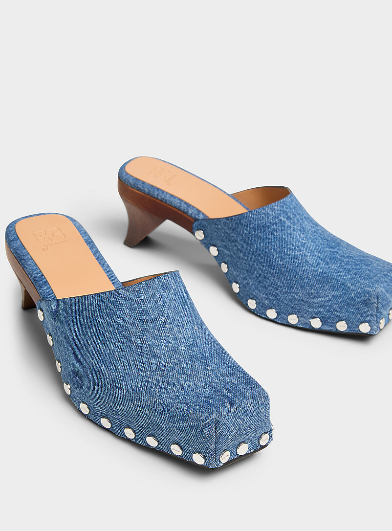 Ganni Slate Blue June denim rivet clog Women for women