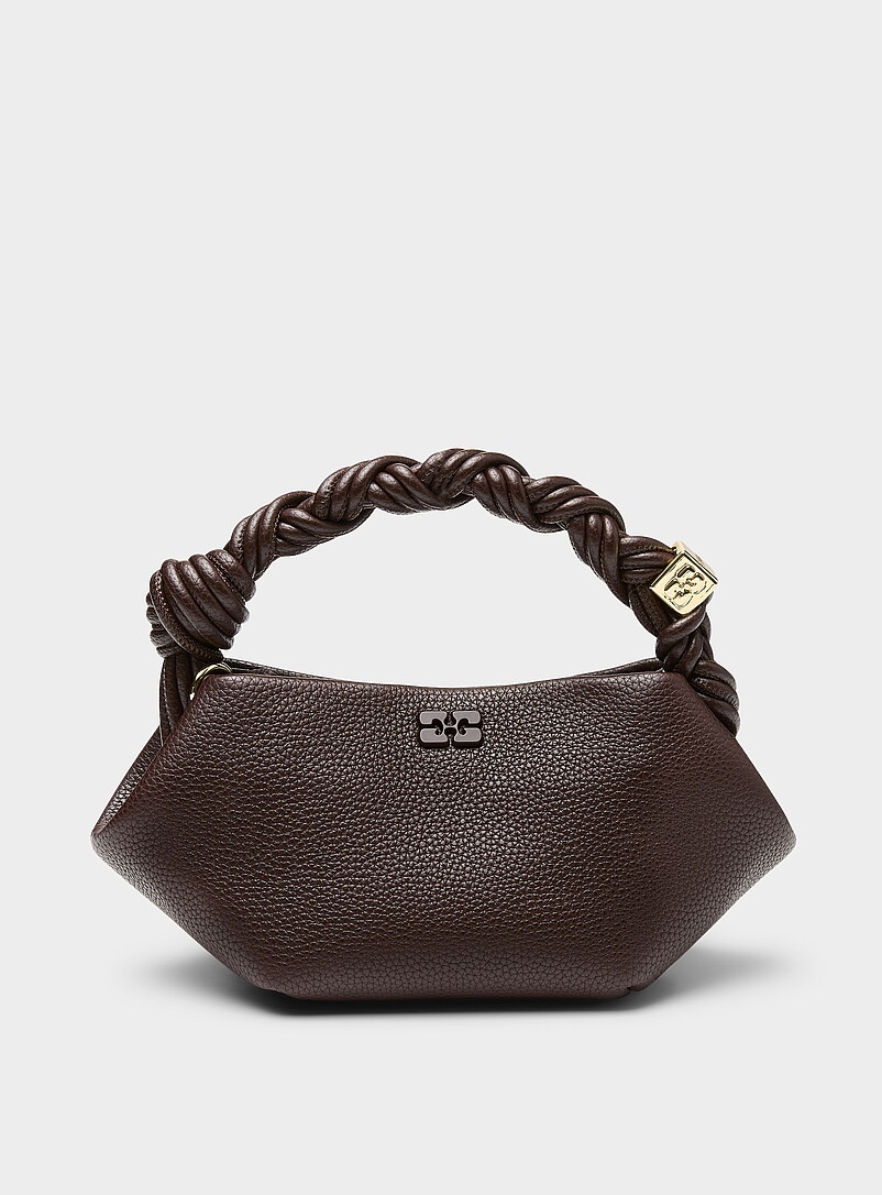 Bou Mini brown braided-handle bag product image (primary)