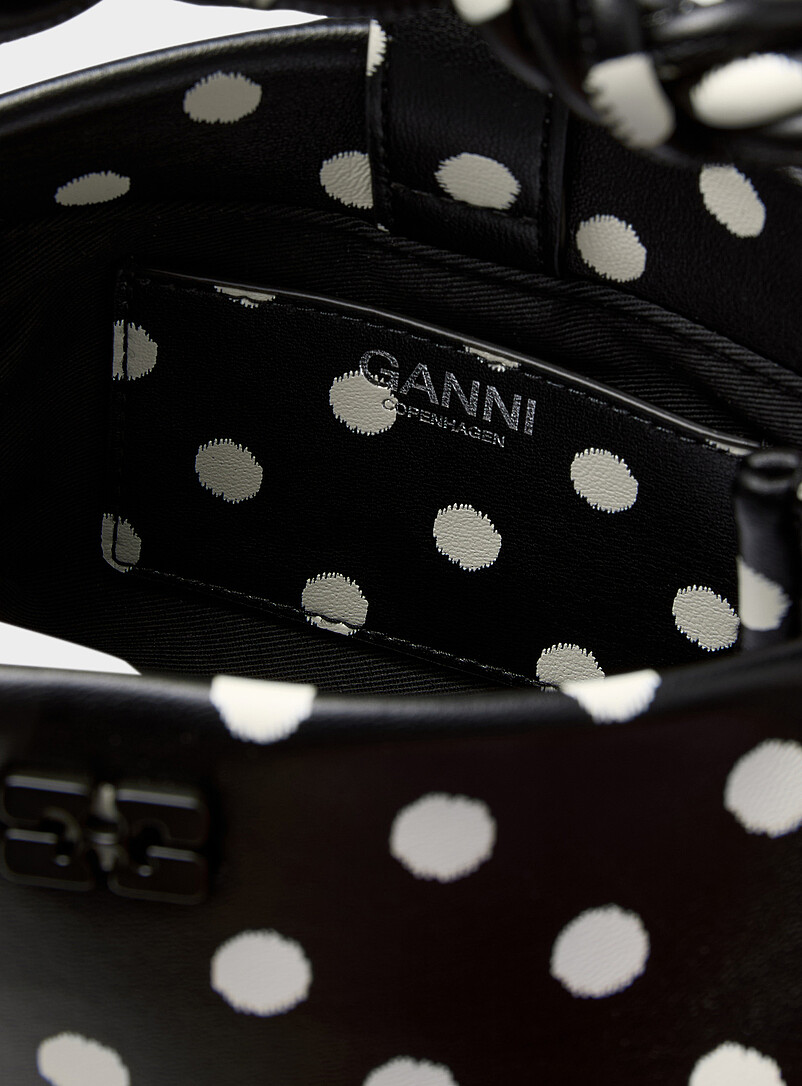 Bou Mini polka-dotted braided-handle leather bag product image 3