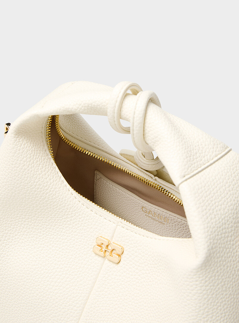 Small creamy white pebbled bag product image 3