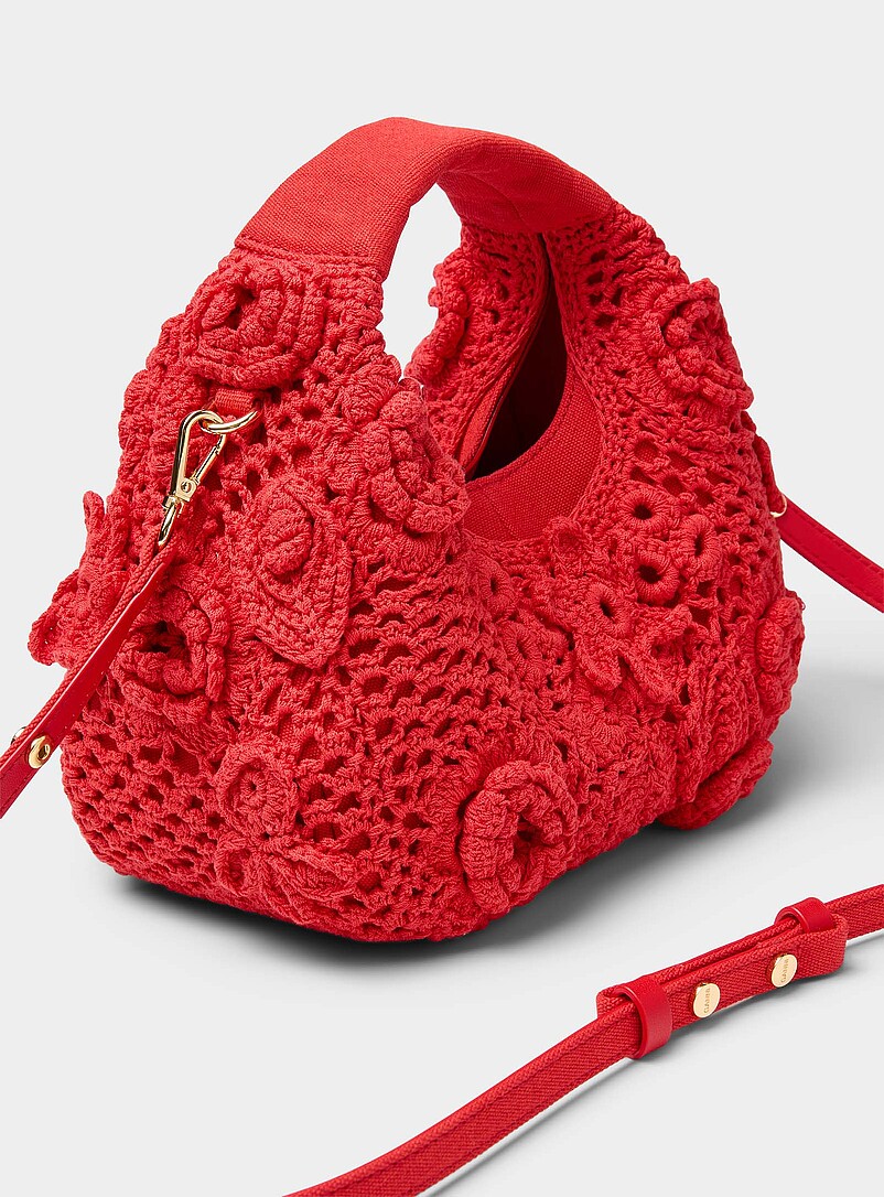 Red crochet small bag product image 2