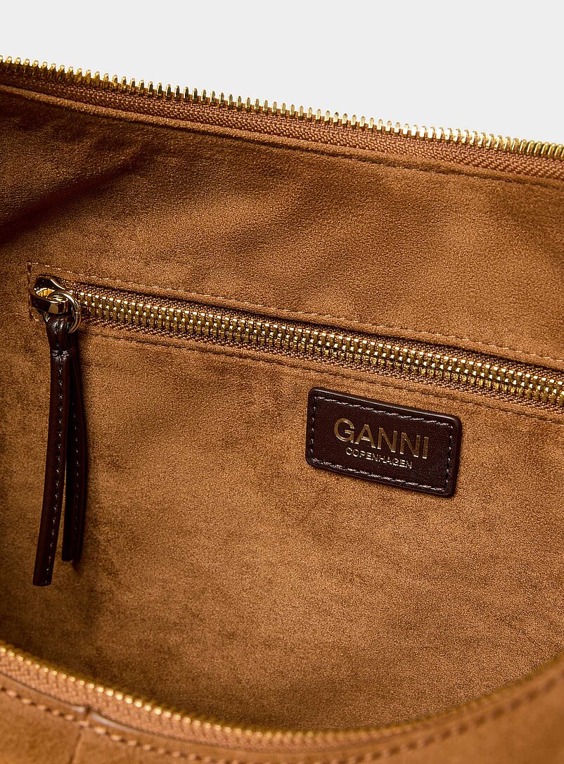 Belt handle XL suede hobo bag product image 3