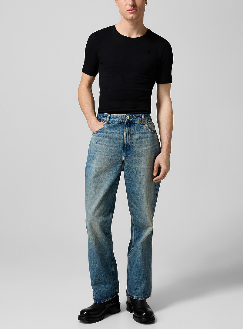 Betzy Washed Blue Semi-Flared Jean