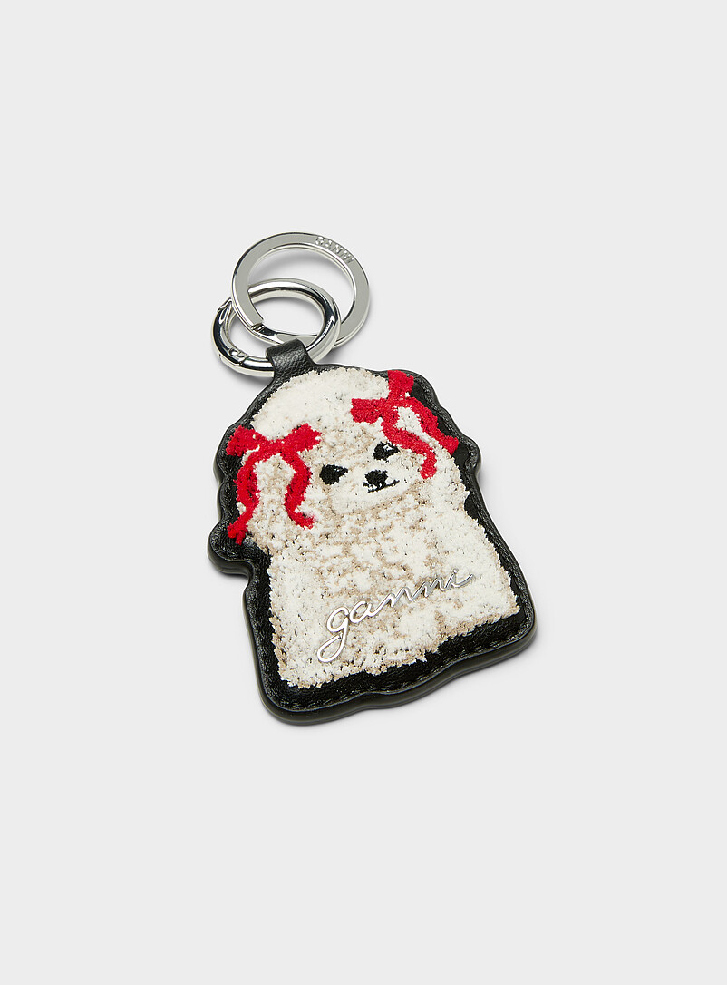 Cute poodle charm key chain product image (primary)